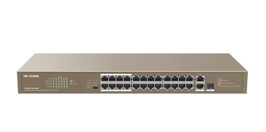 Коммутатор IP-COM F1126P-24-250W PoE неуправляемый 26-Ports 10/100 Mbps Base-TX + 1-Port 1000 Base-X SFP / 24-Ports PoE (PoE бюджет 230W)