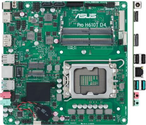 Материнская плата ASUS PRO H610T D4-CSM Socket 1700 H610 2xDDR4 2xSATA III mini-ITX Retail