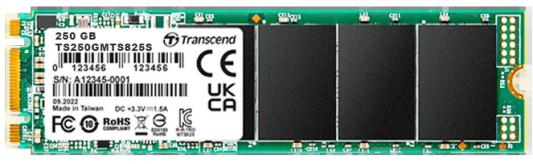 Твердотельный накопитель SSD M.2 250 Gb Transcend MTS825 Read 500Mb/s Write 330Mb/s 3D NAND TS250GMTS825S