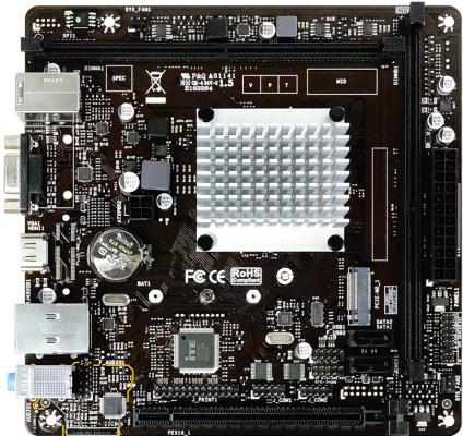 Материнская плата BIOSTAR J4125NHU с процессором Intel 2xDDR4 1xPCI-E 16x 2xSATA III mini-ITX Retail