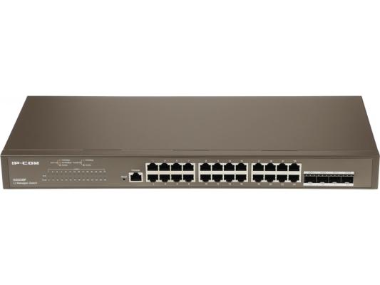 IP-COM G3328F Управляемый гигабитный коммутатор L2, 24 порта, 4 SFP, 1 console порт