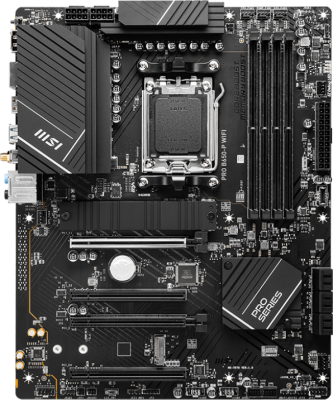 Материнская плата MSI PRO B650-P WIFI Socket AM5 AMD B650 4xDDR5 4xPCI-E16x 6xSATA3 8ch Audio 2.5GLan WiFi ATX