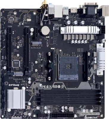 Материнская плата Biostar B550MX/E PRO Socket AM4 AMD B550 4xDDR4 VGA+DVI+HDMI 1xPCI-E16x 4xSATA3 8ch Audio GLan mATX