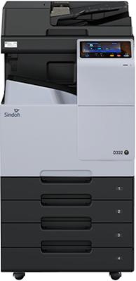 МФУ Sindoh D332e ЦВЕТ,А3, 28 стр/мин, RADF,SSD (250 GB),англ.интерфейс/Процессор4 ядра(комплект тонеровCMYK не входит)