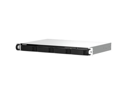 SMB QNAP TS-464eU-8G NAS 4 HDD trays, rackmount 1U, 1 PSU. 4-core Intel Celeron N5105/N5095 2.0-2.9 GHz, 8 GB RAM, 2x2.5GbE, 2xUSB 3.2 Gen 2 (10Gbps), 2xUSB 2.0, 1xHDMI, 2xM.2 PCIe Gen 3 x1 slots , W/o rail kit RAIL-B02