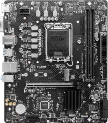 Материнская плата MSI PRO B760M-E DDR4 Socket 1700 B760 2xDDR4 1xPCI-E 16x 1xPCI-E 1x 4xSATA III mATX Retail