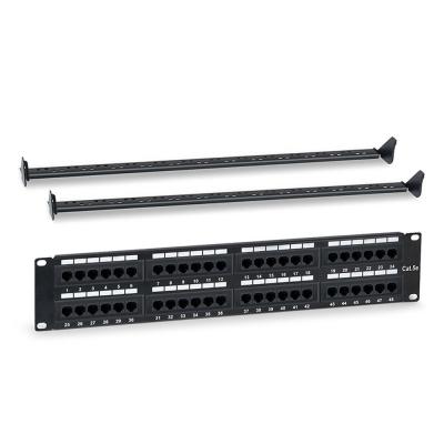 Патч-панель WRline WR-PL-48-C5E-D 19" 2U 48xRJ45 кат.5e