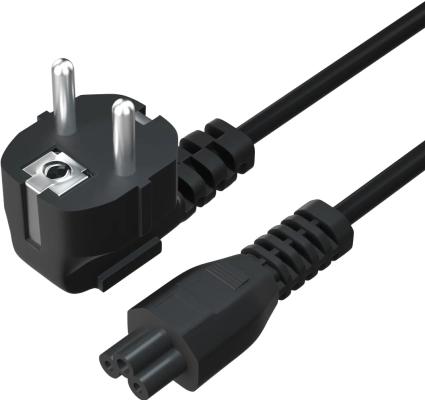 Кабель питания для Ноутбуков Lyambda LH-03-BK 1 м 3*0.75 мм евровилка - 3 Pin черный