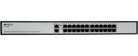 Коммутатор Origo OS1226P/285W OS1226P/285W/A1A (L2) 24x100Мбит/с 2x1Гбит/с 24PoE+ 285W неуправляемый