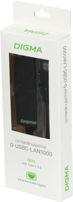 Сетевой адаптер Gigabit Ethernet Digma USB Type-C [d-usbc-lan1000]