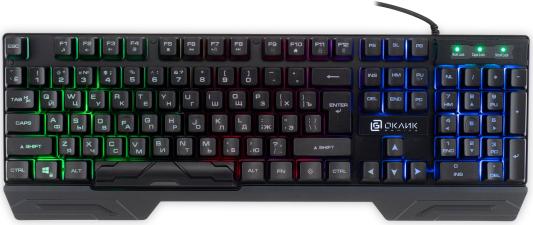 Клавиатура проводная Oklick 709G USB черный