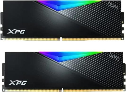 Оперативная память для компьютера 32Gb (2x16Gb) PC5-51200 6400MHz DDR5 DIMM Unbuffered CL32 A-Data XPG Lancer RGB AX5U6400C3216G-DCLARBK