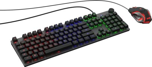 Комплект (клавиатура+мышь) Oklick 500GMK, USB, проводной, черный [1546797]