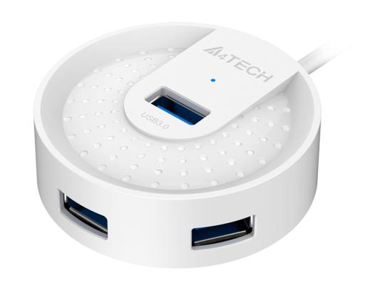 Хаб (разветвитель) A4TECH HUB-30, белый