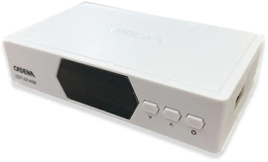 Ресивер DVB-T2 Cadena CDT-2214SB,  белый