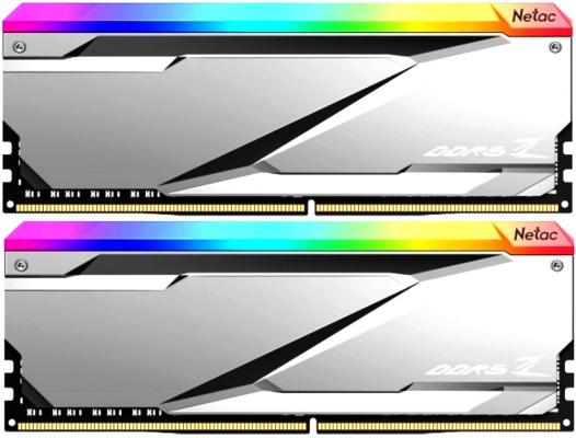 Оперативная память для компьютера 32Gb (2x16Gb) PC5-52800 6600MHz DDR5 DIMM CL34 Netac Z RGB NTZED5P66DP-32S
