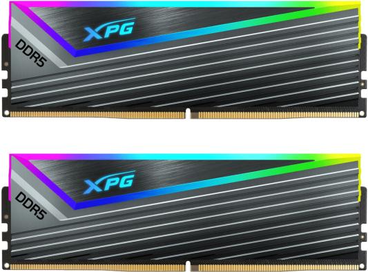 Оперативная память для компьютера 32Gb (2x16Gb) PC5-51200 6400MHz DDR5 DIMM Unbuffered CL32 ADATA XPG Caster RGB AX5U6400C3216G-DCCARGY