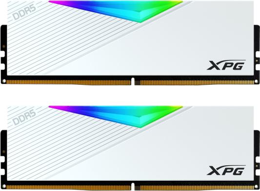 Оперативная память для компьютера 32Gb (2x16Gb) PC5-48000 6000MHz DDR5 DIMM CL30 A-Data XPG Lancer RGB AX5U6000C3016G-DCLARWH