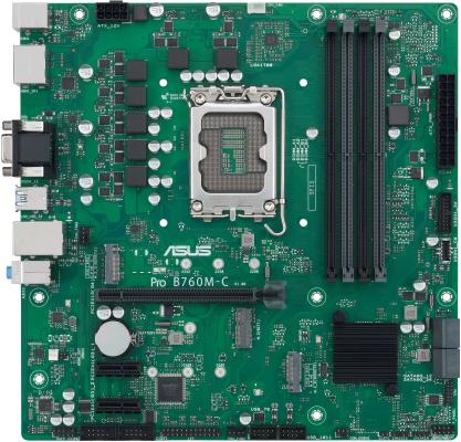Материнская плата ASUS PRO B760M-C-CSM Socket 1700 B760 4xDDR5 1xPCI-E 16x 2xPCI-E 1x 4xSATA III mATX Retail 90MB1DX0-M0EAYC