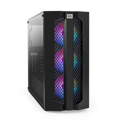 Корпус Miditower ExeGate EVO-9205-NPX500 (ATX, БП 500NPX с вент. 12 см, с окном, 1*USB+1*USB3.0, аудио, 3 вент. 12см с RGB подсветкой)