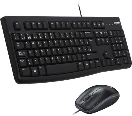 Клавиатура + мышь Logitech MK120 клав:черный мышь:черный/серый USB (920-002562)