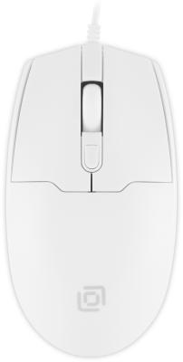 Мышь Оклик 147M белый оптическая (2000dpi) USB (4but)