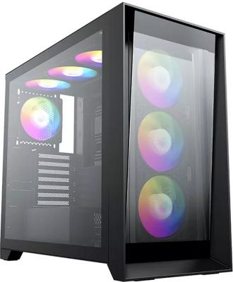 &quot;Lagrange&quot; ATX, Black, FANS: 120mm ARGB: 3 Top + 1 Rear + HUB. Drive bay int: 3x3,5&quot; + 3x2,5&quot;. 2xUSB3.0+1xUSB-C, Audio I/O, Up to 14x120mm Fans, GPU up to 425mm, PSU max 270mm, CPU cooler up to 190mm, SPCC 1,0mm metal, 4mm TG side panel