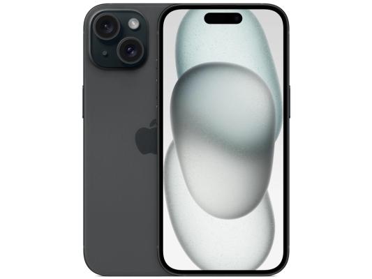 Смартфон Apple A3090 iPhone 15 256Gb черный моноблок 3G 4G 1Sim 6.1" iOS 17 802.11 a/b/g/n/ac/ax NFC GPS
