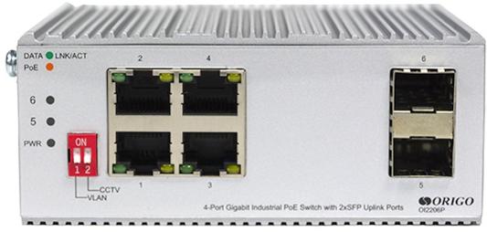 Коммутатор Origo OI2206P/60W OI2206P/60W/A1A 4x1Гбит/с 2SFP 4PoE+ 60W неуправляемый