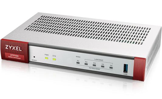 Межсетевой экран Zyxel ATP100, 1xWAN GE, 1xOPT GE (LAN/WAN), 3xLAN/DMZ GE, 1xUSB3.0, AP Controller (8/24), NebulaFlex Pro, с подпиской Gold на 1 год (AS, AV, CF, IDP/DPI, Sandboxing, SecuReporter, Sec