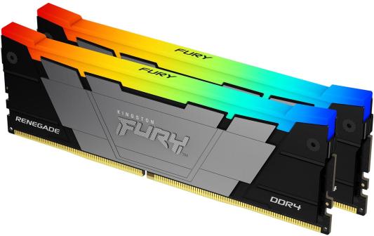 Оперативная память для компьютера 64Gb (2x32Gb) PC4-28800 3600MHz DDR4 DIMM CL18 Kingston Fury Renegade RGB KF436C18RB2AK2/64