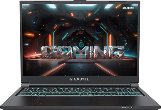 Ноутбук GigaByte G6 16" 1920x1200 Intel Core i7-12650H SSD 512 Gb 16Gb WiFi (802.11 b/g/n/ac/ax) Bluetooth 5.2 nVidia GeForce RTX 4050 6144 Мб черный DOS MF-G2KZ853SD