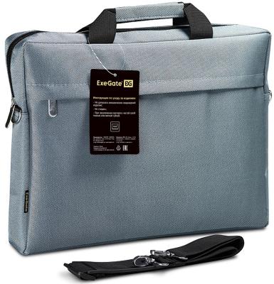 Сумка ExeGate Start S15 Grey, серая, полиэстер, для ноутбуков до 15.6"