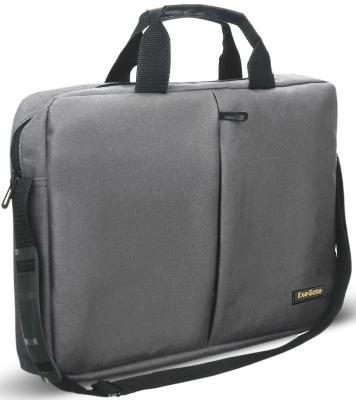 Сумка ExeGate Office F1590 Grey, серая, полиэстер, для ноутбуков до 15.6"