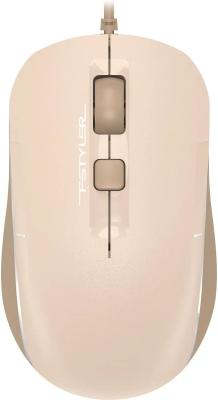 Мышь A4Tech Fstyler FM26 бежевый/коричневый оптическая (1600dpi) USB для ноутбука (4but)