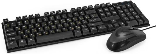 Комплект ExeGate Professional Standard Combo MK110-OEM (клавиатура влагозащищенная 104кл. + мышь оптическая 1000dpi, 3 кнопки и колесо прокрутки; USB, длина кабелей 1.5м, черный, RTL)