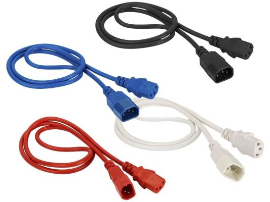 Шнур питания C13-C14, 3х0.75, 220В, 10А, черный, 7 метров