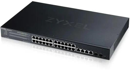 Коммутатор/ Zyxel NebulaFlex XMG1930-30 Hybrid Smart L2+ Switch, rack 19", 24xRJ-45: 1/2.5G, 4xRJ-45: 1/2.5/5/10G, 2xSFP+, standalone/cloud management