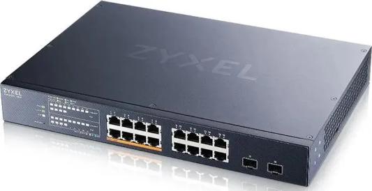 Мультигигабитный Smart L3 Lite коммутатор Zyxel NebulaFlex XMG1915-18EP, rack 19", 16xRJ-45: 1/2.5G (8 из них PoE++), 2xSFP+, бюджет PoE 180 Вт