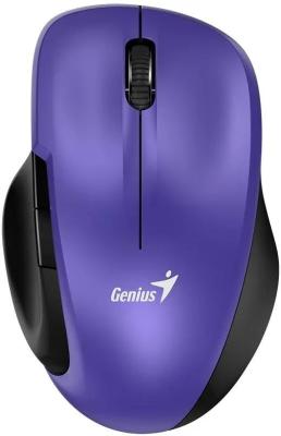 Мышь беспроводная Genius Ergo 8200S Black. Полноразмерная, эргономичная, бесшумная, 5 кнопок. DPI 1200. Сенсор Blue Eye. Частота 2.4 GHz. Цвет: пурпурный