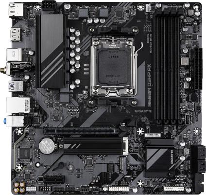 Материнская плата GigaByte B650M D3HP AX Socket AM5 AMD B650 4xDDR5 1xPCI-E 16x 1xPCI 1xPCI-E 1x 4xSATA III mATX Retail B650M D3HP AX