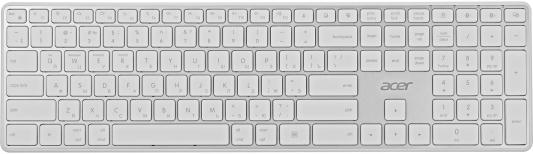 Клавиатура беспроводная Acer OKR301 Bluetooth белый серебристый