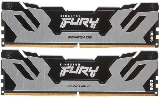 Модуль памяти DDR 5 DIMM 32Gb PC54400, 6800Mhz, Kingston FURY Renegade Silver XMP CL36 (Kit of 2) (KF568C36RSK2-32) (retail)
