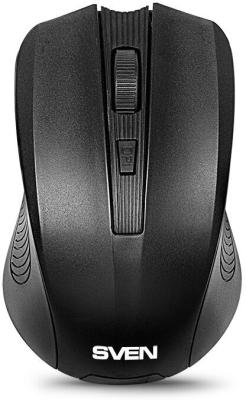 Беспроводная мышь SVEN RX-300 Wireless черная (2.4 гГц, USB, 4 кн., 1400 DPI, 2 x AAA)