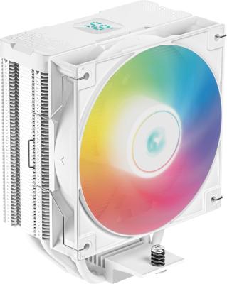 DEEPCOOL AG400 DIGITAL WH ARGB LGA1700/1200/115X/AM5/AM4 (9шт/кор, TDP 220W, PWM, ARGB Fan 120mm, 4 тепл. трубки, белый) RET