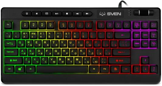 Клавиатура проводная SVEN KB-G8200 игровая черная 95 клавиш RGB подсветка