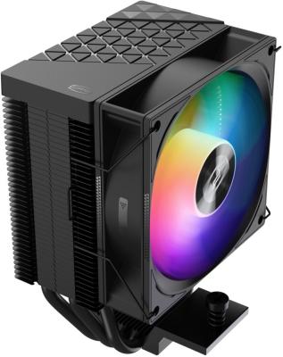 Кулер для процессора/ CPU Cooler PCCooler R300 ARGB BK (150W, 4-pin PWM, 133mm, Al/Cu, 3x6mm, ARGB, 1x92mm, 40.94CFM, 30dBA, 2200RPM, S: 1851/1700/1200/115X, AM5/AM4, black)