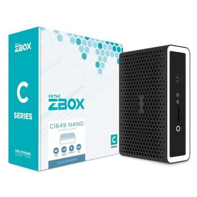 Неттоп Zotac ZBOX CI649 Nano i5-1335U (2P+8E/12T) UHD Graphics 16Gb DDR5 SSD512Gb 2xGbitEth Wi-Fi 6E Fanless Free DOS черный