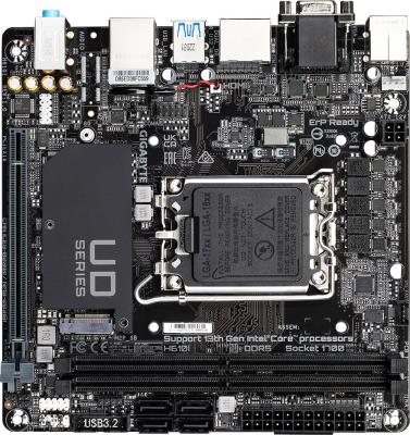 Материнская плата GigaByte H610I Socket 1700 H610 2xDDR5 1xPCI-E 16x 1xPCI 4xSATA III mini-ITX Retail H610I