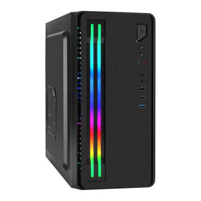 Корпус Minitower ExeGate mEVO-7805-XP450 (mATX, БП XP450 с вент. 12см, 2*USB+1*USB3.0, аудио, черный, с 2*RGB подсветкой)